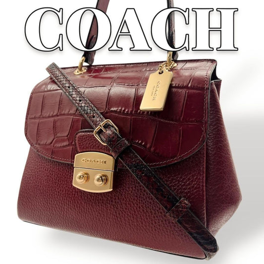 COACH Hand Shoulder Bag Tote Purse 2way Authentic