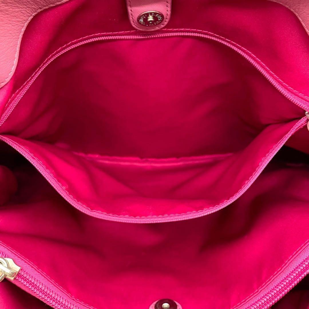 COACH Hand Shoulder Bag Tote Purse 2way Leather Pink Authentic