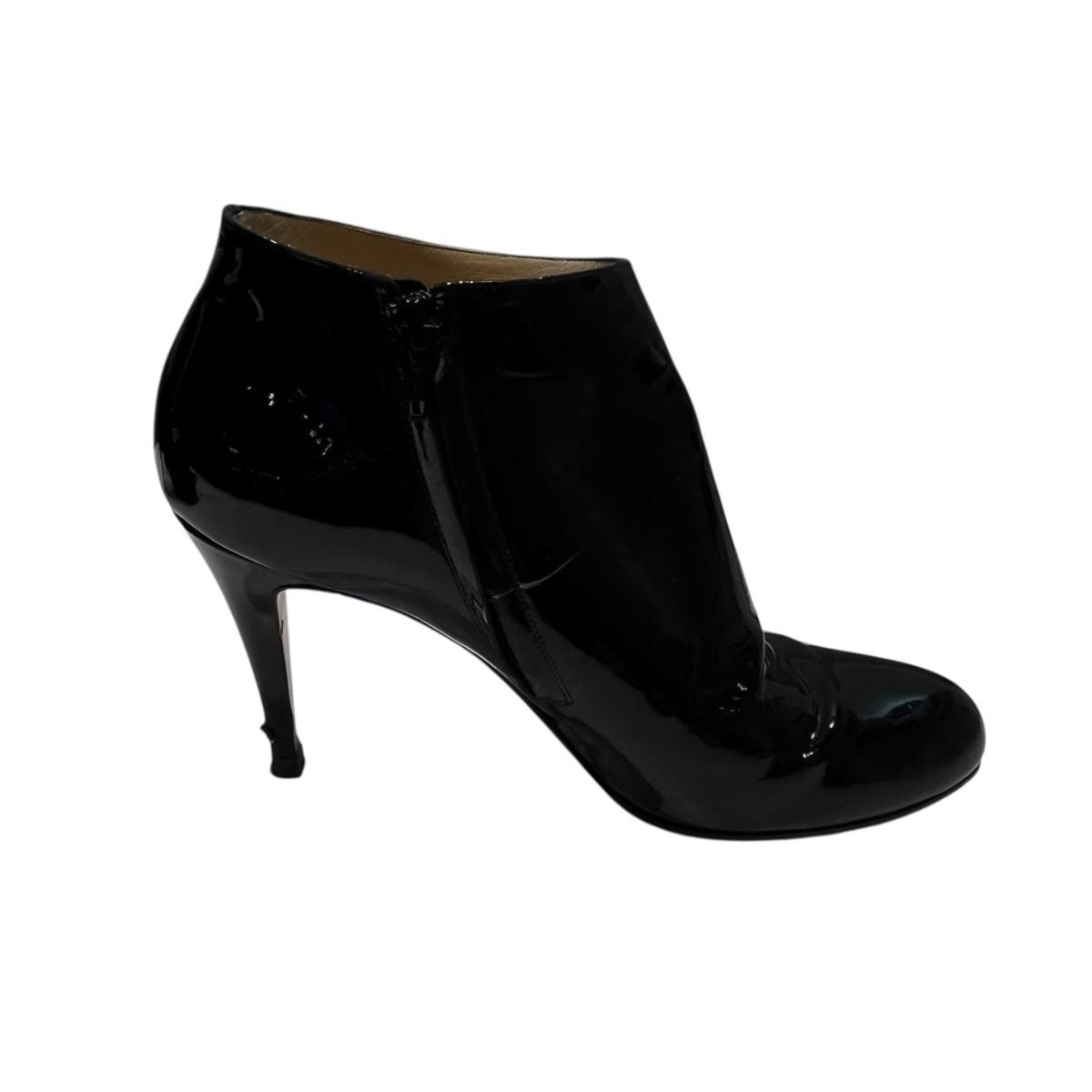 Christian Louboutin Short Boots Shoes EU 39 US 9 Black Authentic