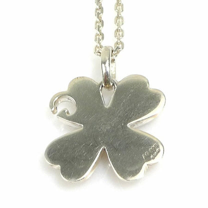 GUCCI Necklace Pendant Clover Silver 925 Women Accessory Authentic