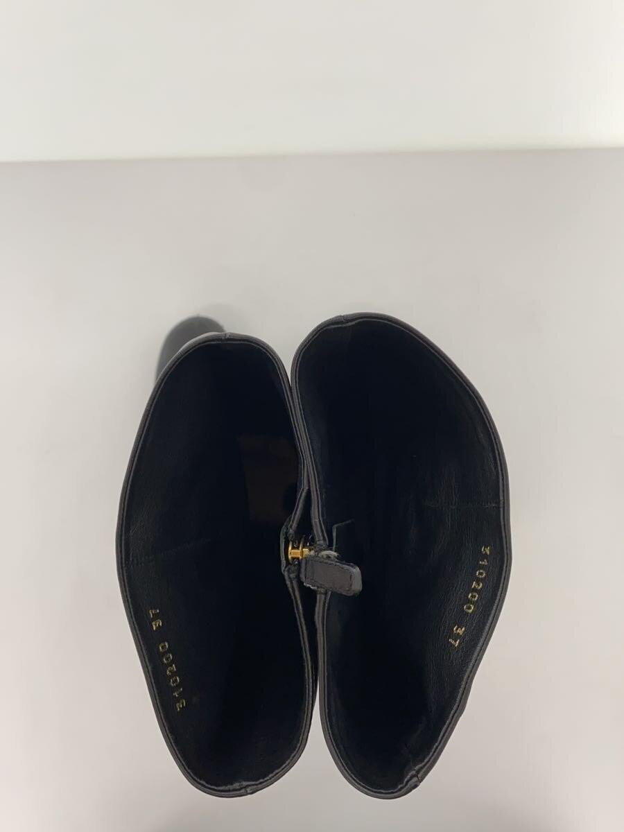 GUCCI Long Boots Shoes EU 37 US 7 Leather Black Authentic