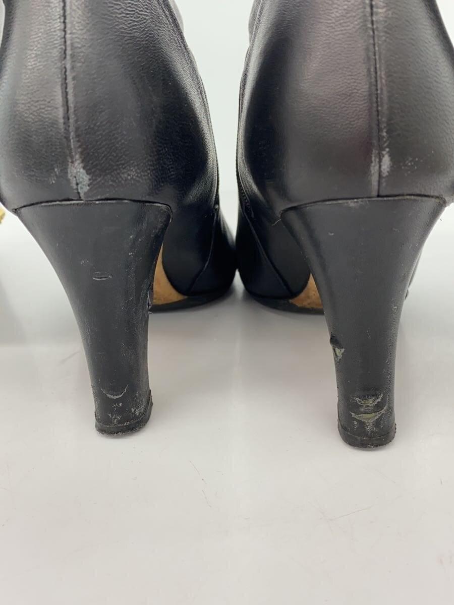 GUCCI Long Boots Shoes EU 37 US 7 Leather Black Authentic
