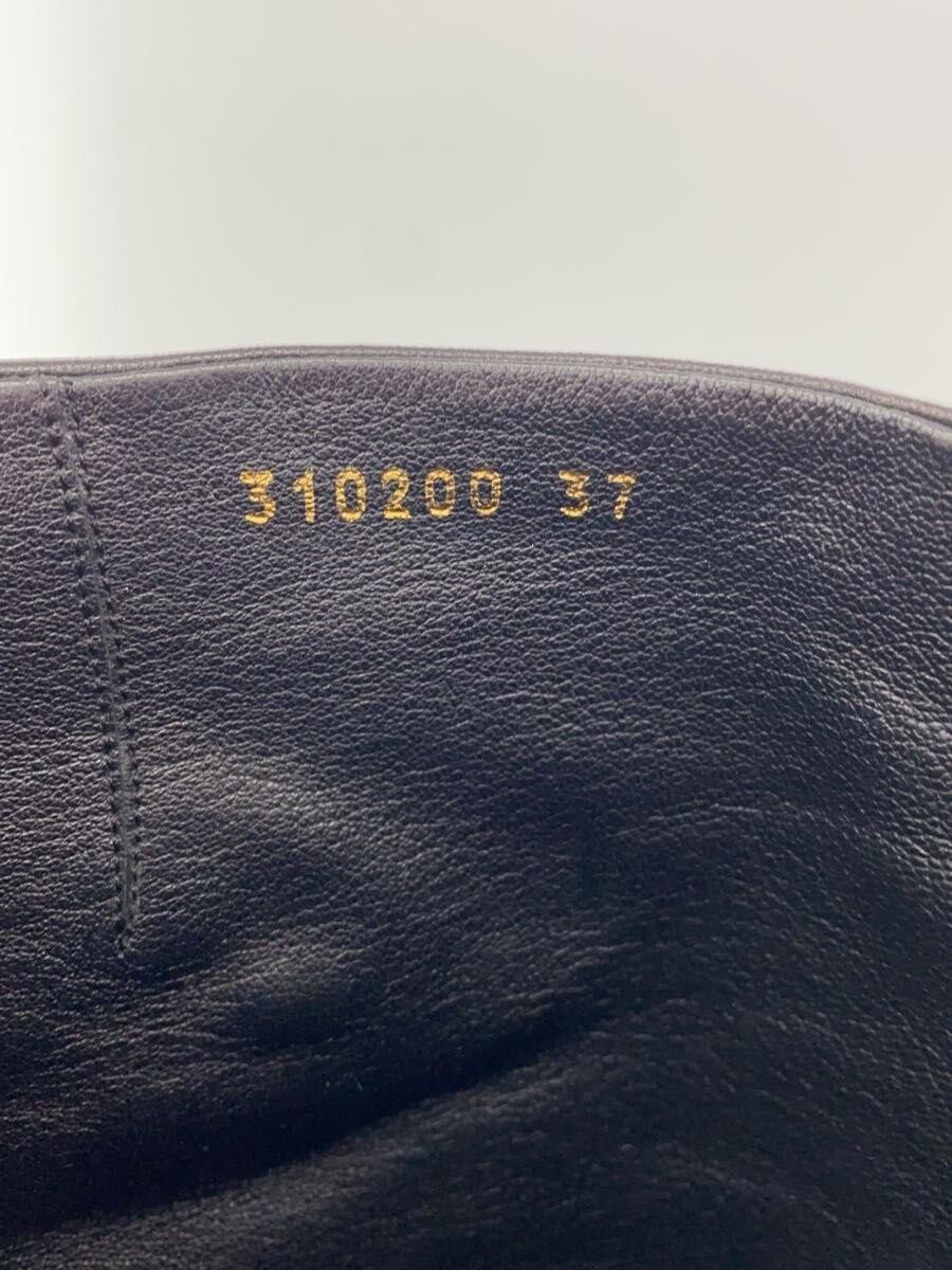 GUCCI Long Boots Shoes EU 37 US 7 Leather Black Authentic