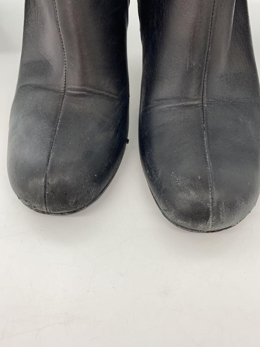 GUCCI Long Boots Shoes EU 37 US 7 Leather Black Authentic