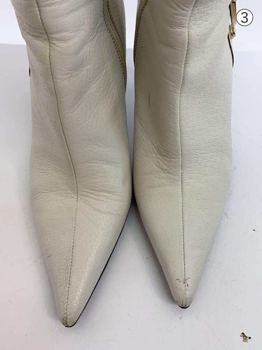 GUCCI Long Boots Shoes EU 36.5 US 6.5 Leather White Authentic