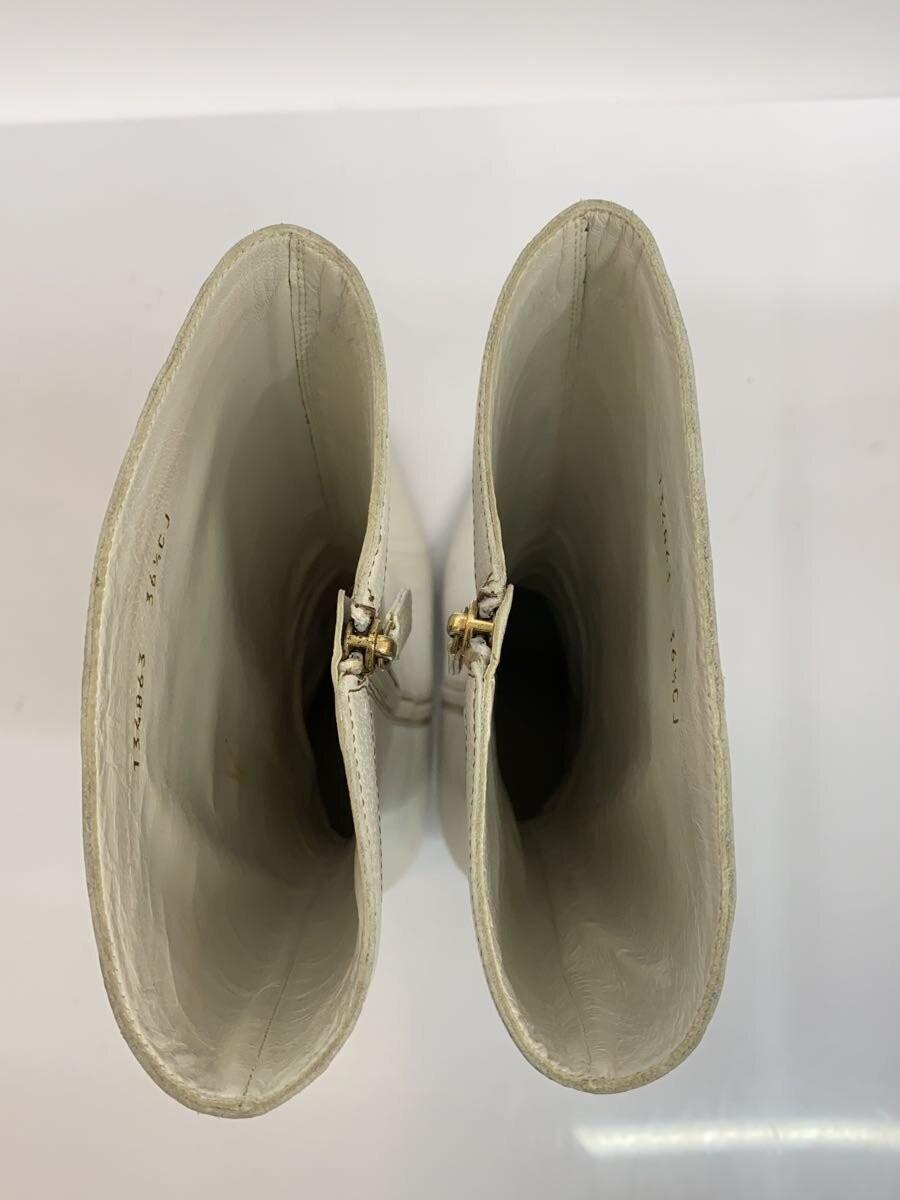 GUCCI Long Boots Shoes EU 36.5 US 6.5 Leather White Authentic