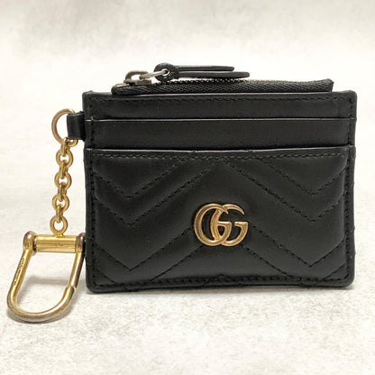 GUCCI Wallet Marmont Quilted GG Coin Case Key Pouch Card Holder Compact Purse