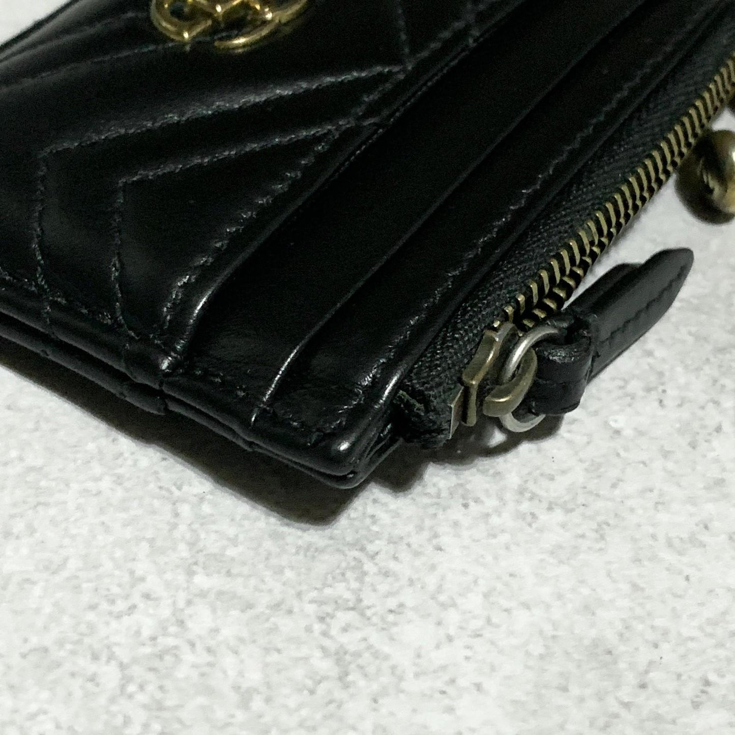 GUCCI Wallet Marmont Quilted GG Coin Case Key Pouch Card Holder Compact Purse