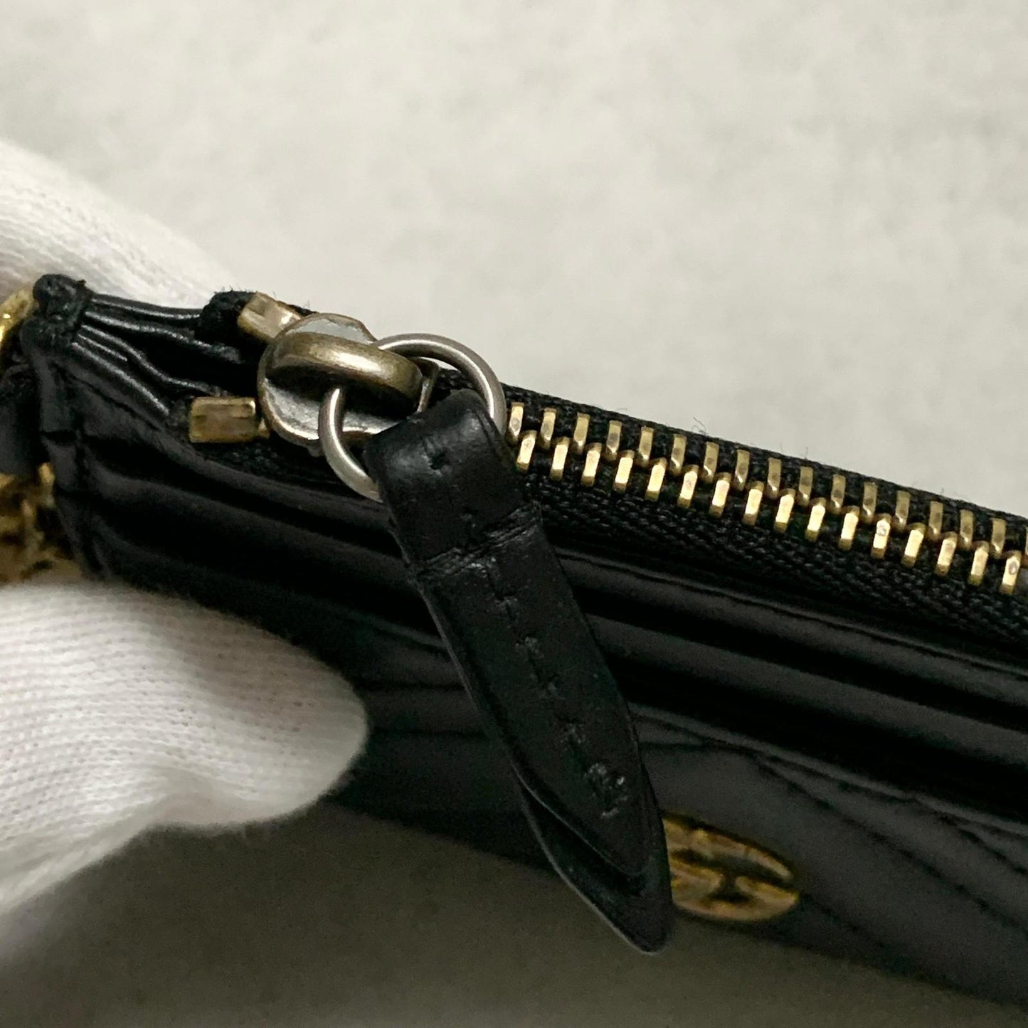 GUCCI Wallet Marmont Quilted GG Coin Case Key Pouch Card Holder Compact Purse