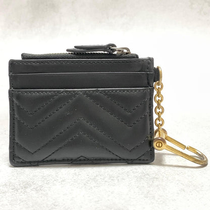 GUCCI Wallet Marmont Quilted GG Coin Case Key Pouch Card Holder Compact Purse
