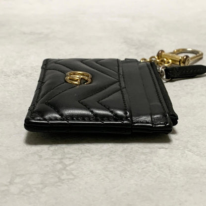 GUCCI Wallet Marmont Quilted GG Coin Case Key Pouch Card Holder Compact Purse