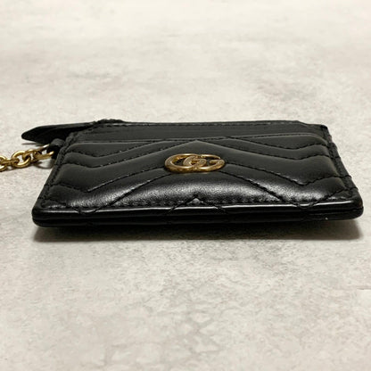 GUCCI Wallet Marmont Quilted GG Coin Case Key Pouch Card Holder Compact Purse