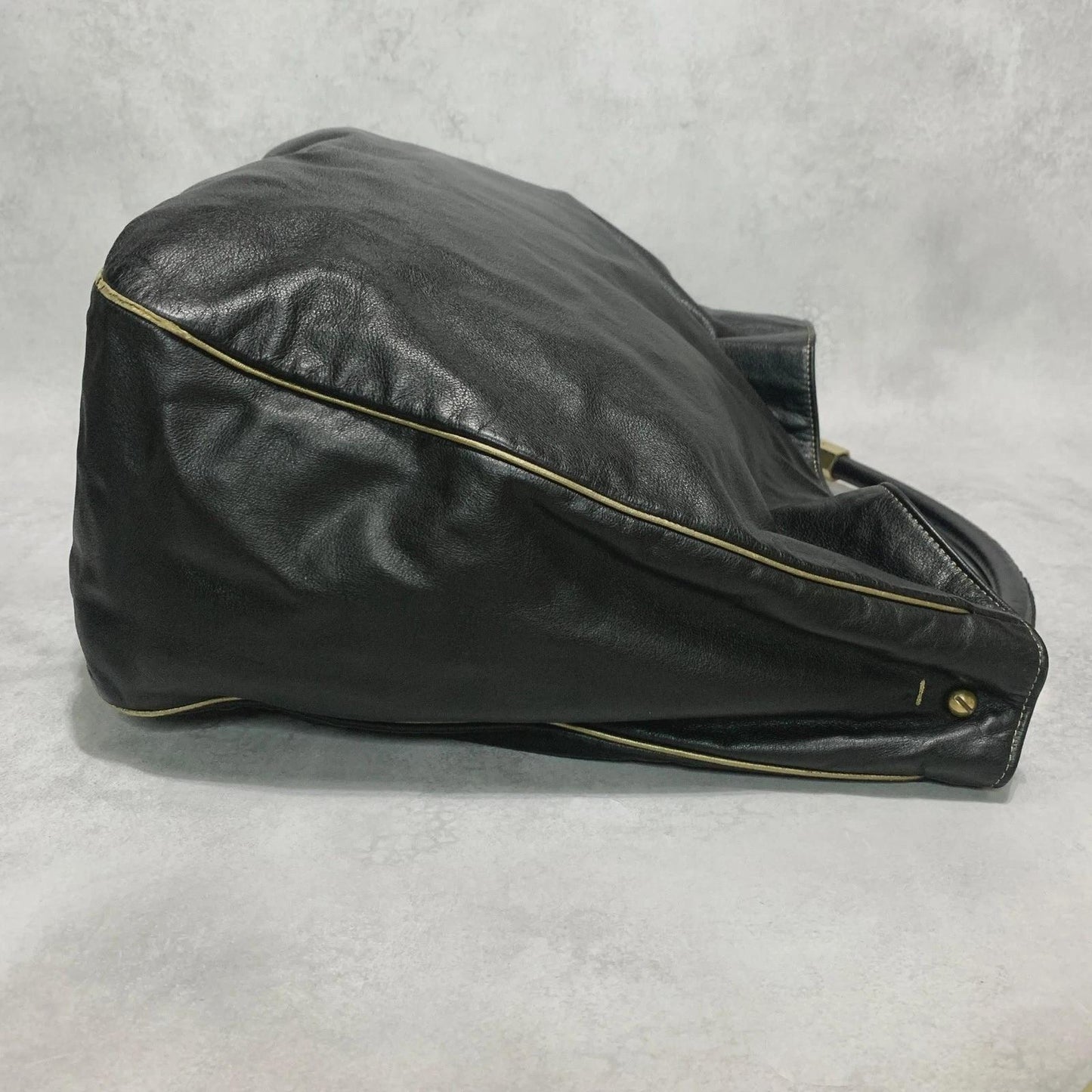 Yves Saint Laurent Shoulder Bag YSL Cassandra Purse Black Gold Women's Used