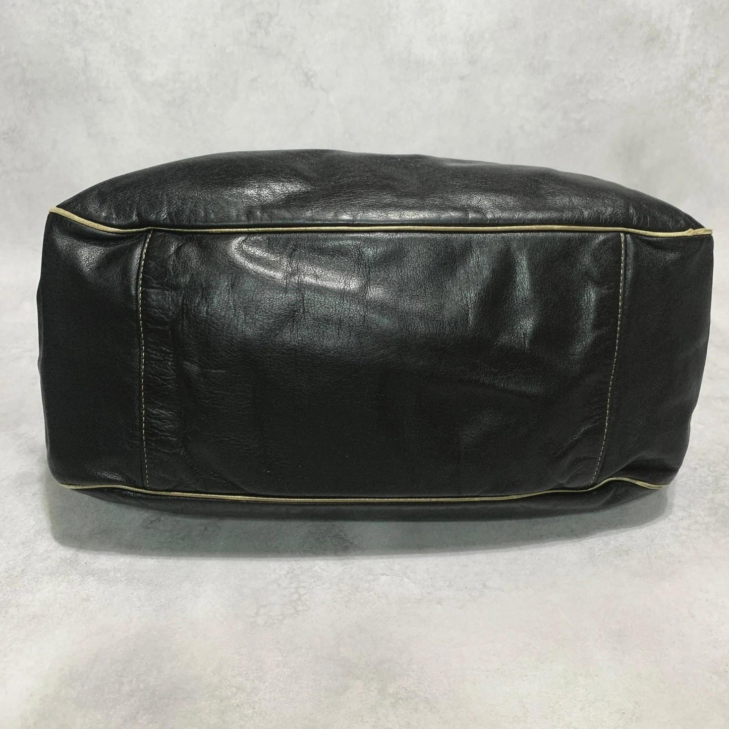 Yves Saint Laurent Shoulder Bag YSL Cassandra Purse Black Gold Women's Used