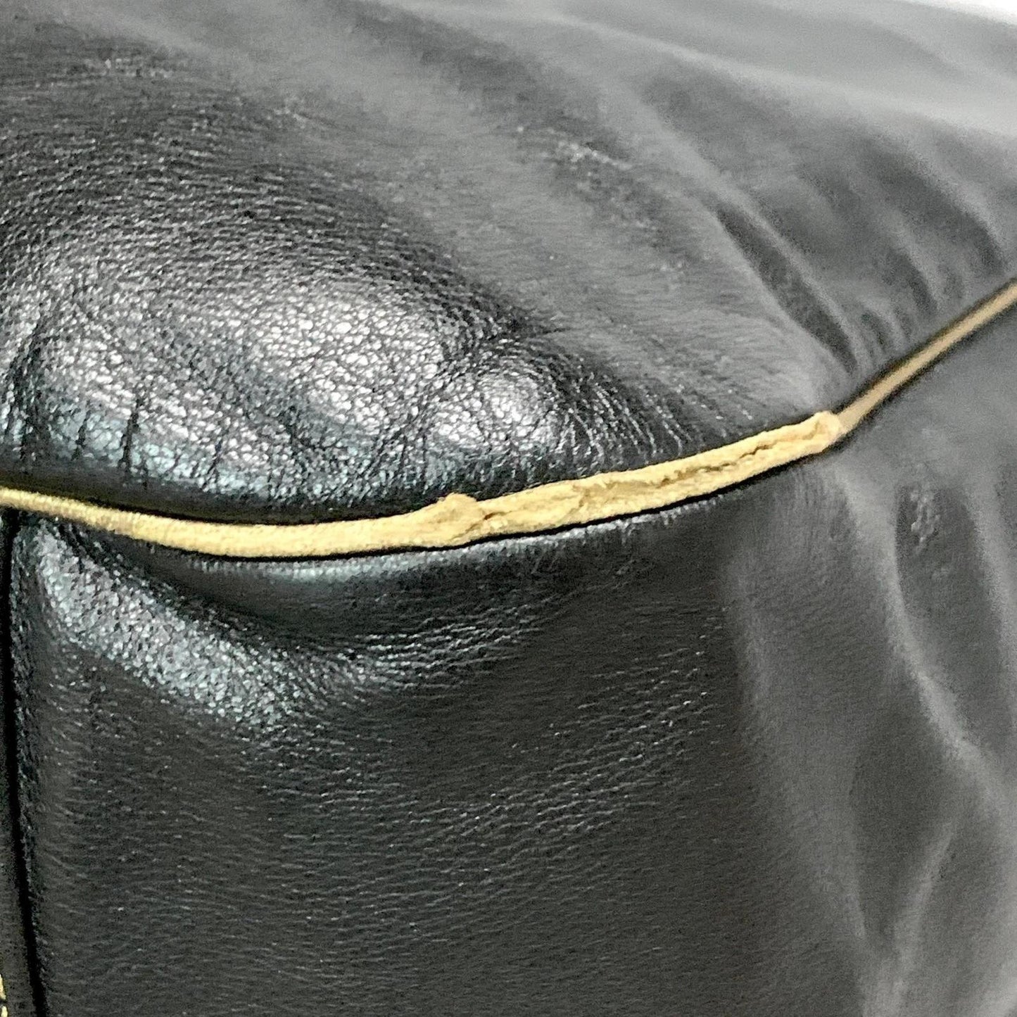 Yves Saint Laurent Shoulder Bag YSL Cassandra Purse Black Gold Women's Used