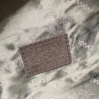 VERSACE Bag Medusa Vanity Vanity Pouch Purse Hand  Black Gold Authentic