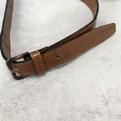 Yves Saint Laurent  Bag Shoulder YSL Cassandra Logo Brown Authentic Leather