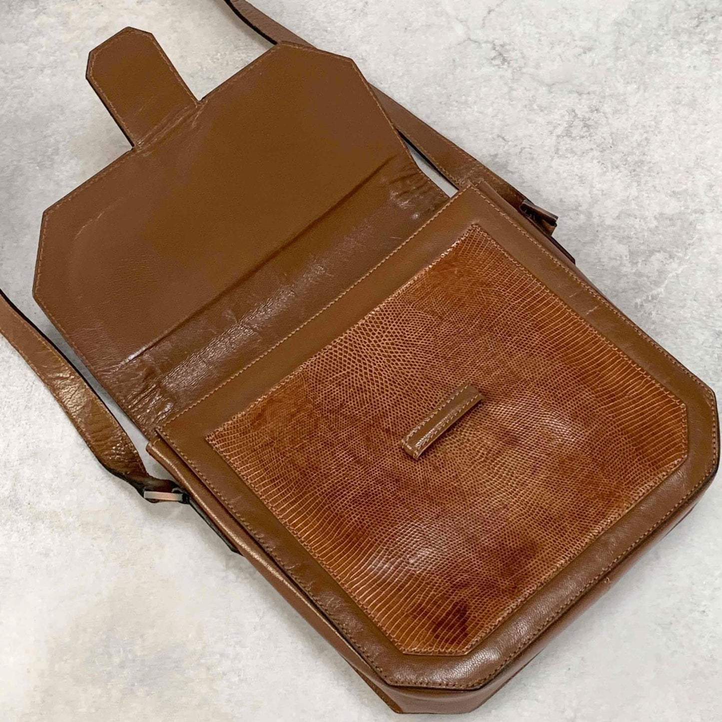 Yves Saint Laurent  Bag Shoulder YSL Cassandra Logo Brown Authentic Leather