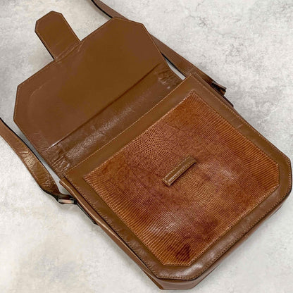 Yves Saint Laurent  Bag Shoulder YSL Cassandra Logo Brown Authentic Leather