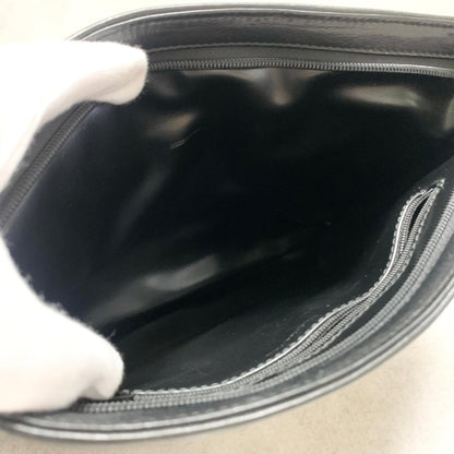 Christian Dior Bag CD Clutch Purse Hand Leather Black Gold Used Authentic