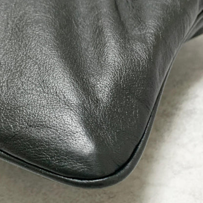 Christian Dior Bag CD Clutch Purse Hand Leather Black Gold Used Authentic