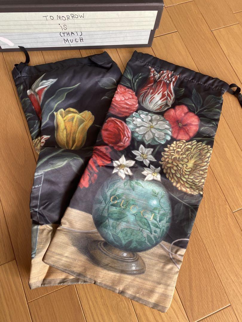 GUCCI Shoes Pumps Heel Flower EU 38 US 8 Black Authentic