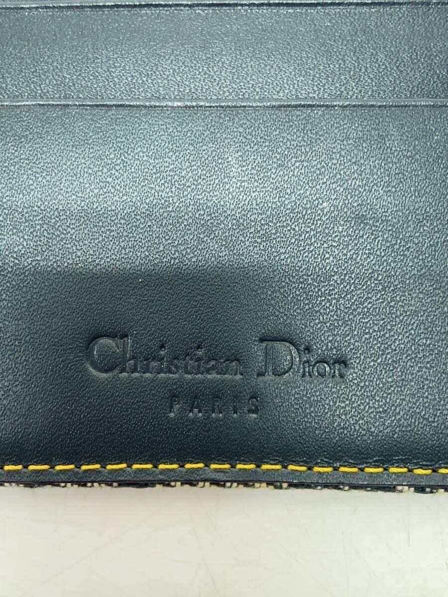 Christian Dior Flap Wallet Long Purse Trotter Saddle Canvas Authentic