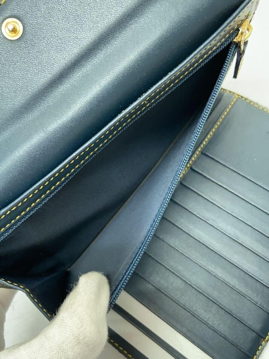 Christian Dior Flap Wallet Long Purse Trotter Saddle Canvas Authentic