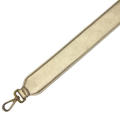 FENDI Shoulder Strap Strap you Belt FF Zucca Leather Pink Gold Authentic