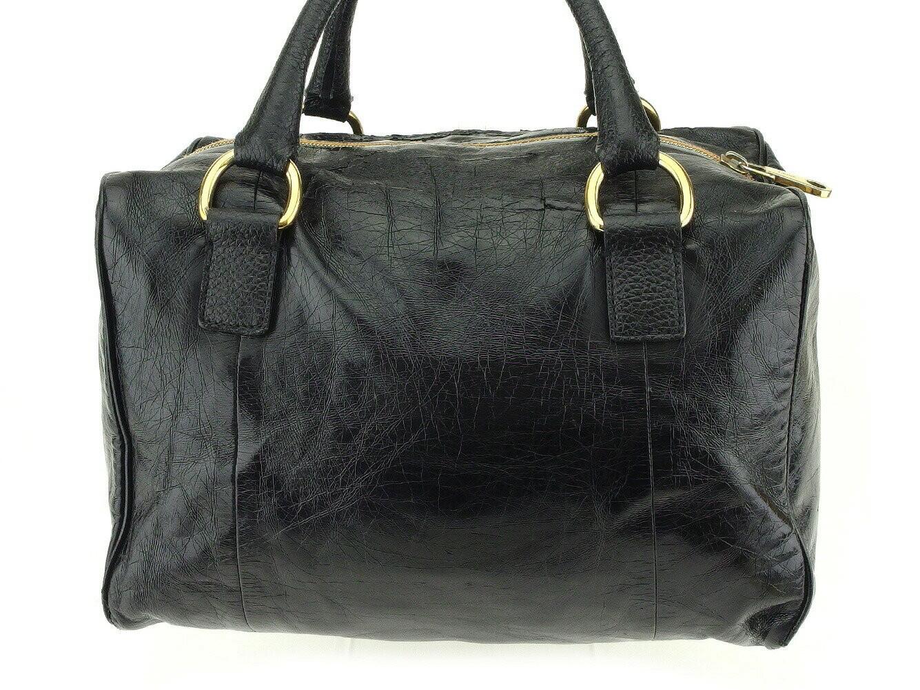 Chloe Hand Bag Tote Purse Studs Black Authentic