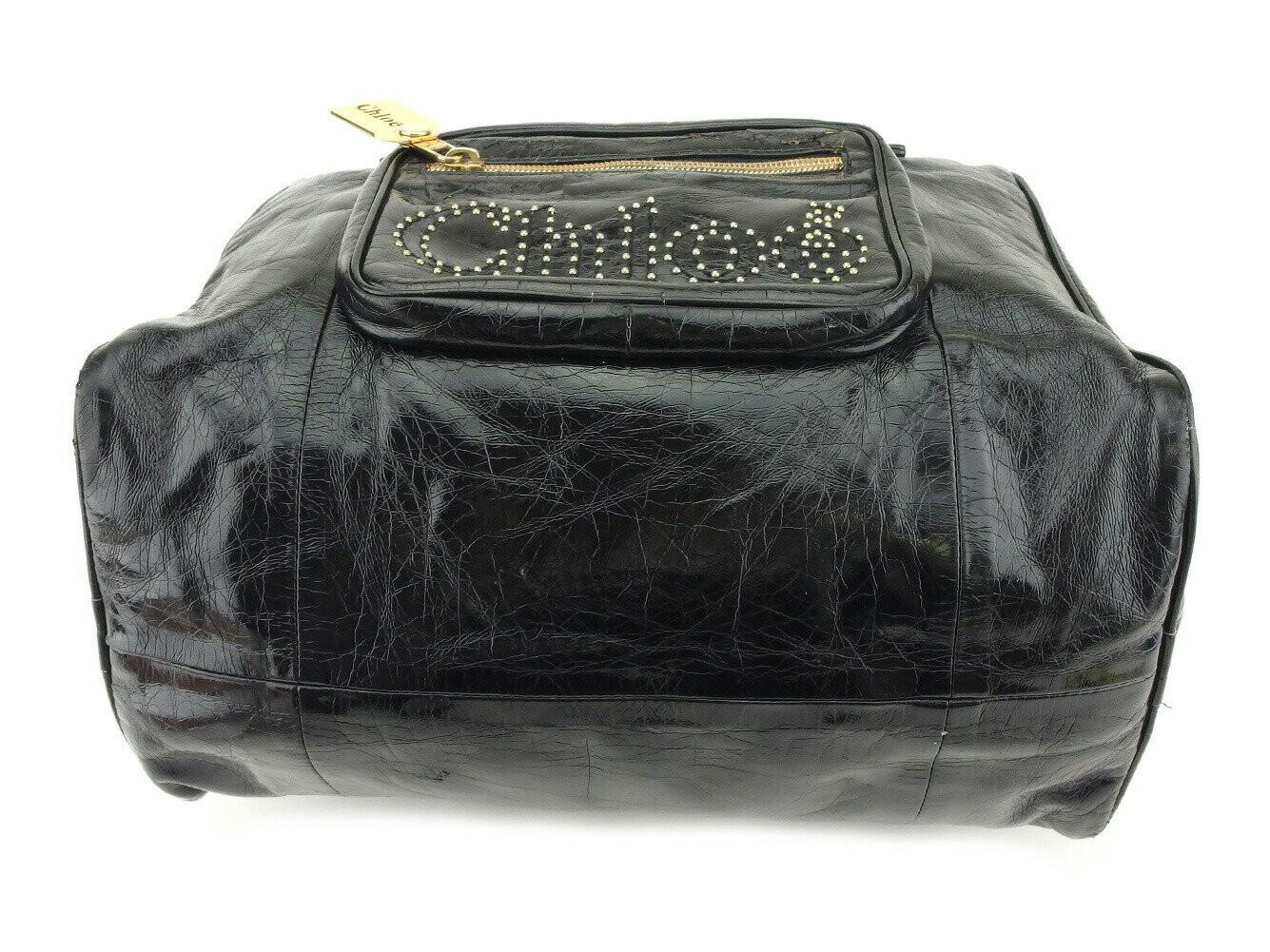 Chloe Hand Bag Tote Purse Studs Black Authentic