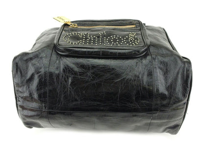 Chloe Hand Bag Tote Purse Studs Black Authentic