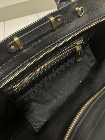 Chloe Hand Shoulder Bag Tote Purse Alice 2way Leather Black Authentic