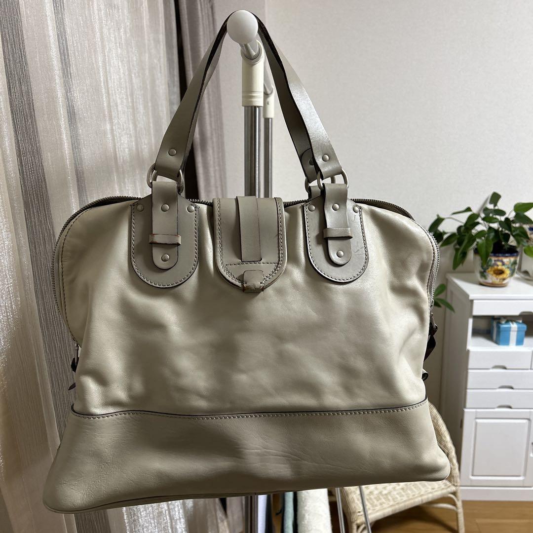 Chloe Hand Bag Tote Purse Leather Beige Authentic