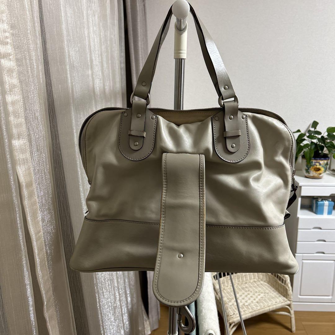 Chloe Hand Bag Tote Purse Leather Beige Authentic