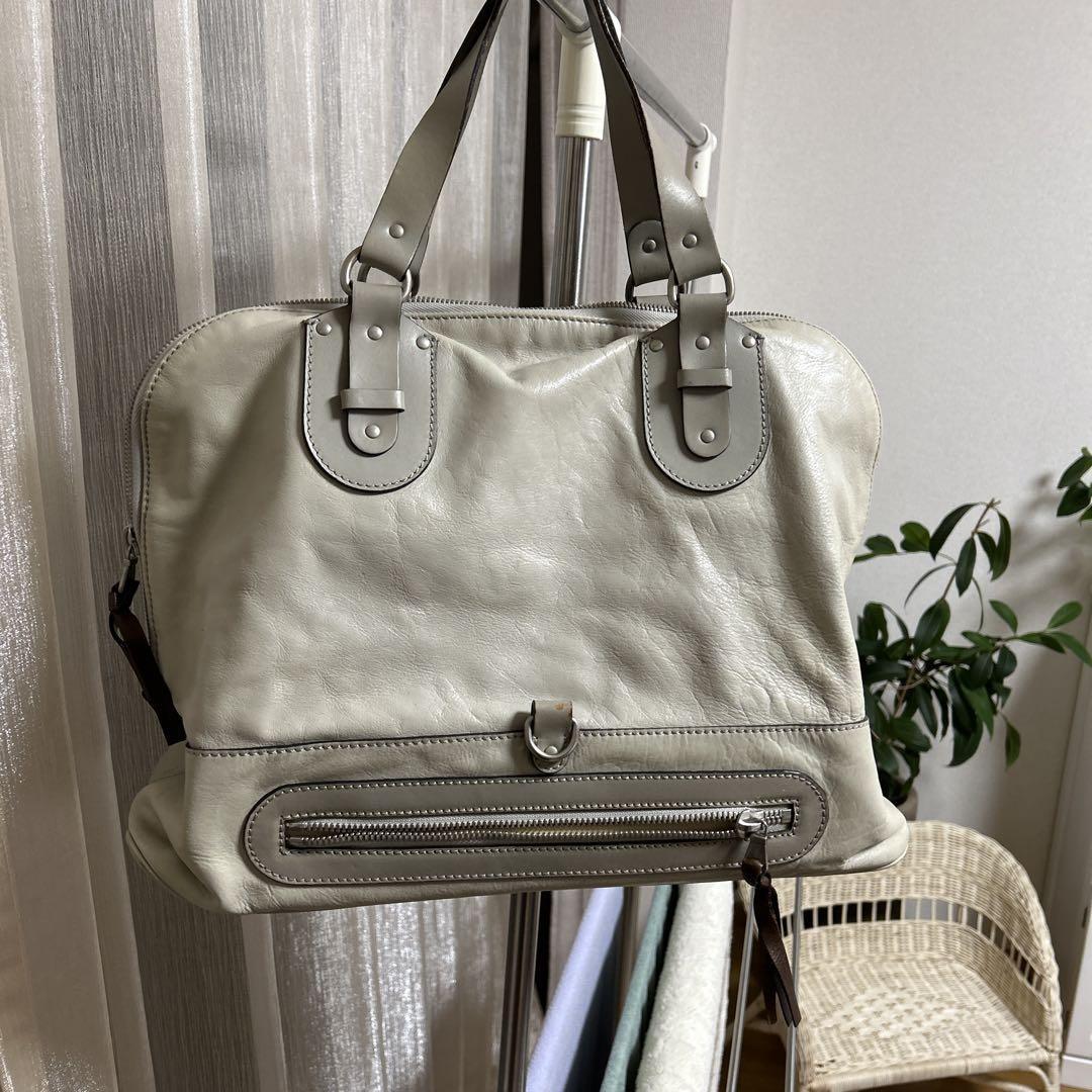 Chloe Hand Bag Tote Purse Leather Beige Authentic