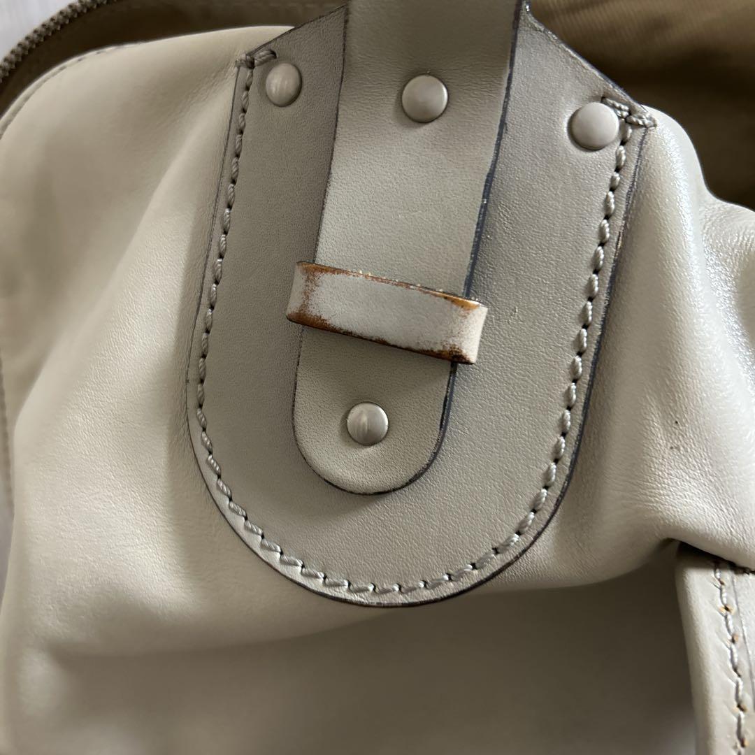 Chloe Hand Bag Tote Purse Leather Beige Authentic
