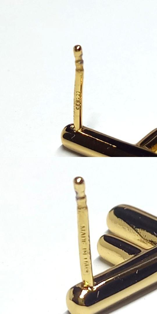 FENDI Earrings F Logo GP Gold Women Accessory Authentic