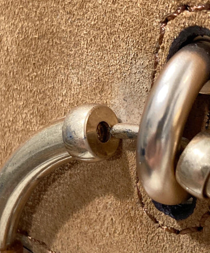 Chloe Suede Mini Shoulder Bag JOAN MINI brown gold leather Women's Used Auth