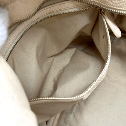 Christian Dior Shoulder Bag Purse Cannage Leather Beige Authentic