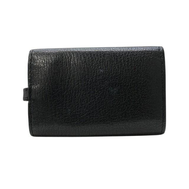 Christian Dior Key Case Compact Saddle Leather Black Authentic