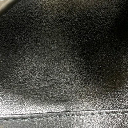 Christian Dior Key Case Compact Saddle Leather Black Authentic