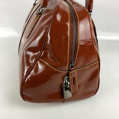 PRADA Hand Bag Tote Purse Logo Brown Authentic