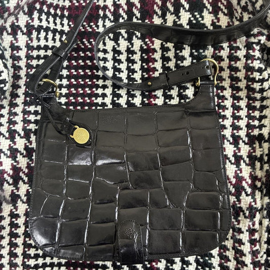 MULBERRY Shoulder Bag Purse Logo Leather Authentic