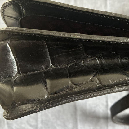 MULBERRY Shoulder Bag Purse Logo Leather Authentic