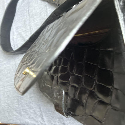 MULBERRY Shoulder Bag Purse Logo Leather Authentic