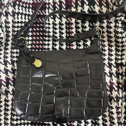 MULBERRY Shoulder Bag Purse Logo Leather Authentic
