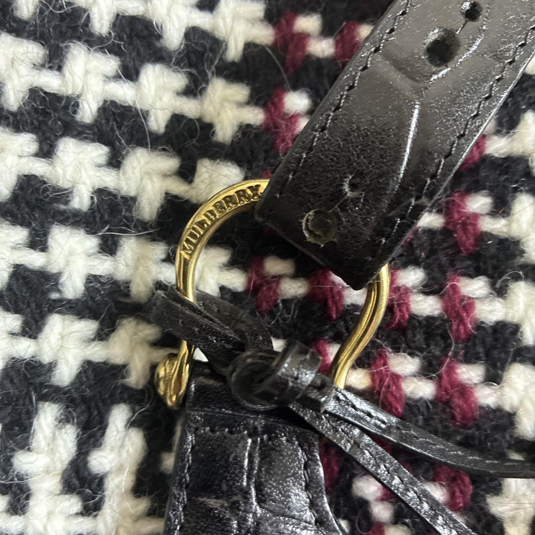 MULBERRY Shoulder Bag Purse Logo Leather Authentic