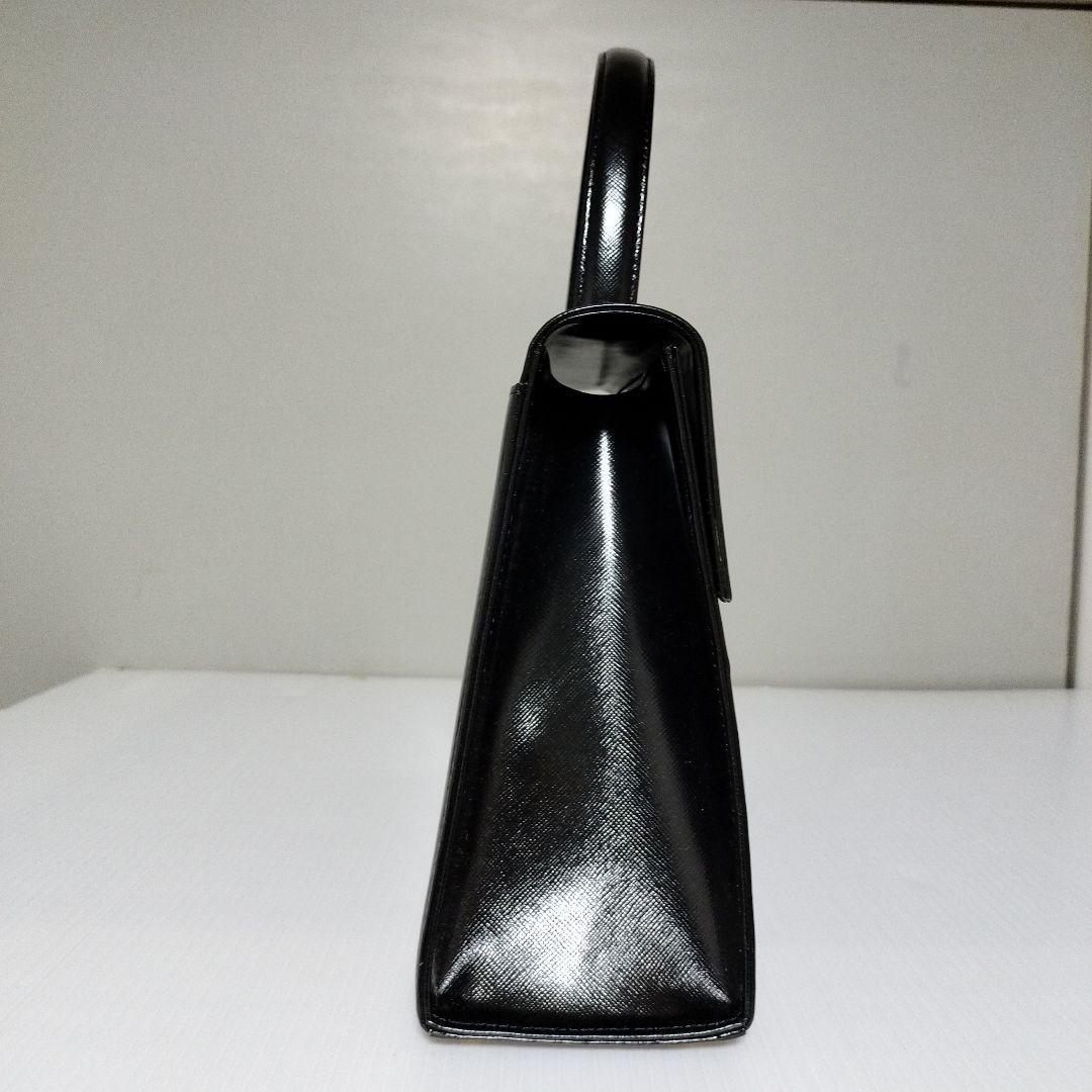 Saint Laurent Hand Bag Tote Purse Logo Leather Black Authentic