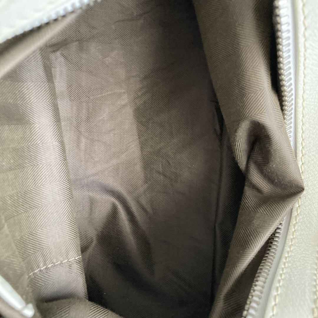 MULBERRY Hand Bag Tote Purse Turn Lock Leather White Authentic